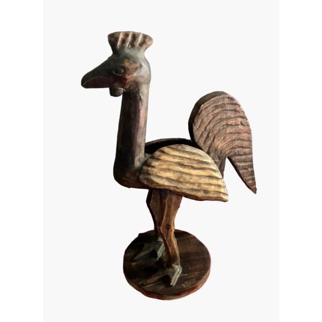 A beautiful solid quality wood carved sculpture with magnificent detail—and moreover, character! Who needs a guard dog or...