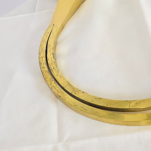 Chapman Manufacturing Company Vintage Tomasso Barbi "Double Leaf" Brass Lamp Designed for Chapman Lamps For Sale - Image 4 of 11