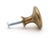 Mid 20th Century Pair of Classic Vintage 1.062 In. Plain Brass Cabinet Drawer Knobs For Sale - Image 5 of 6