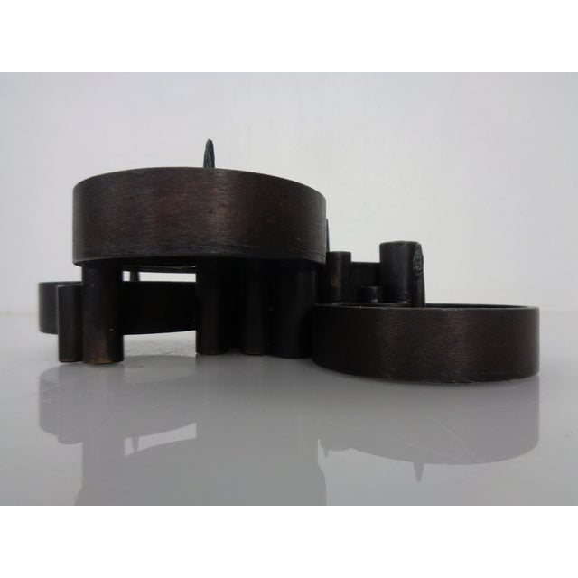 Brutalist Bronze Candleholder by Manfred Bergmeister for Ebersberg, Germany, 1960s For Sale - Image 11 of 18