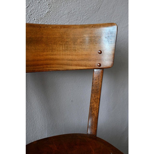Brown Bent Beech Bistro Chairs by Joamin Baumann for Baumann, 1970s, Set of 6 For Sale - Image 8 of 15