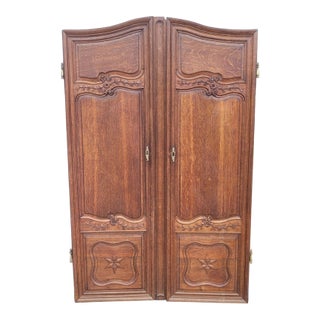 A Pair of French Oak Antique Intetior Doors For Sale