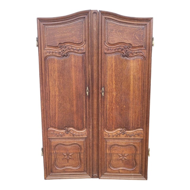 A Pair of French Oak Antique Intetior Doors For Sale