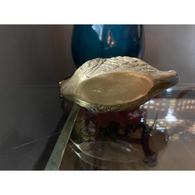 Metal Mid 20th Century Brass Swan Vase For Sale - Image 7 of 7