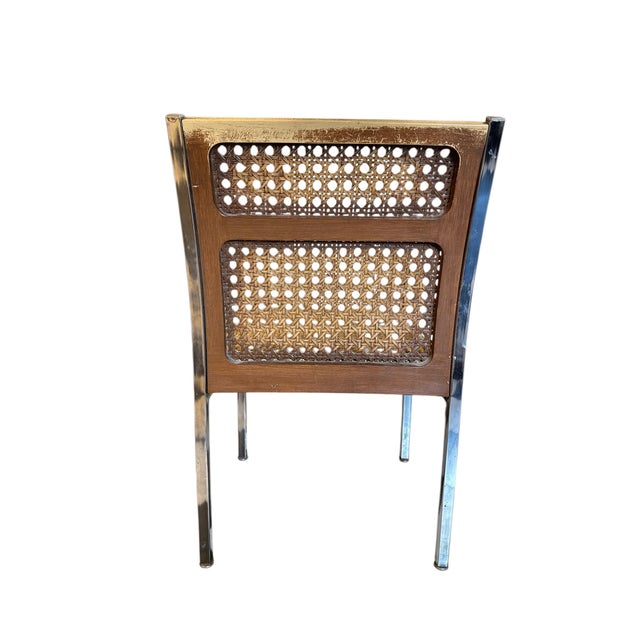 1960s Mid-Century Modern Faux Cane and Chrome Howell Dining Chairs - Set of 6 For Sale - Image 11 of 12