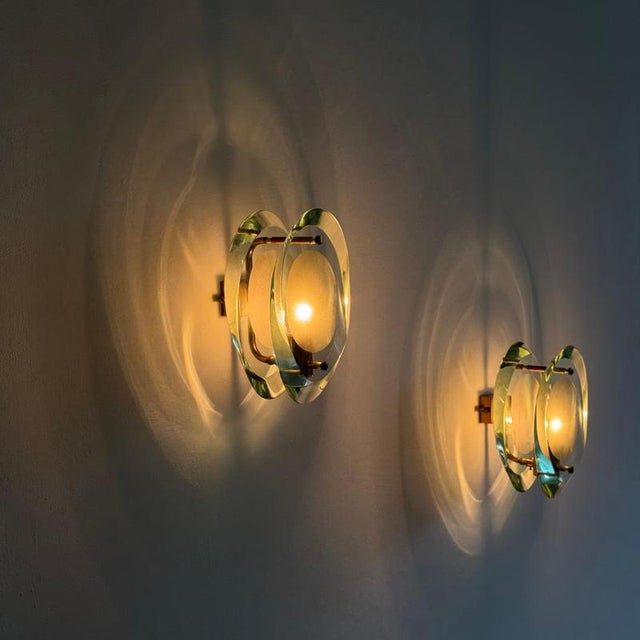 Brass Model 2093 Wall Lights attributed to Max Ingrand for Fontana Arte, 1960s, Set of 2 For Sale - Image 9 of 18