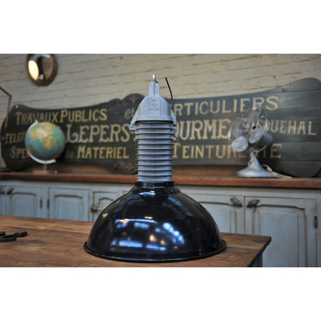 Large Industrial Pendant Light from Philips, 1950s For Sale - Image 3 of 9
