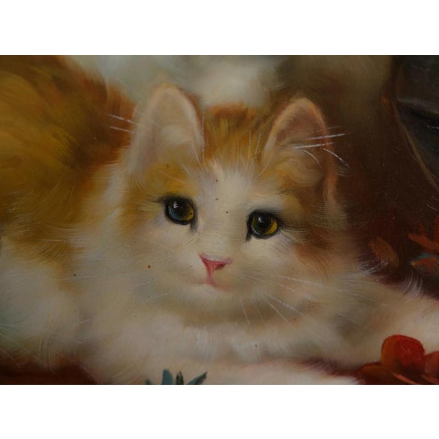 2000 - 2009 After Henriëtte Ronner-Knip, Painting of a kitten. Oil on Board For Sale - Image 5 of 9