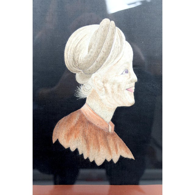 Technique: Silk embroidery Subject: Portrait of an elderly woman Origin: Indochina (Vietnam), mid-20th century Dimensions:...