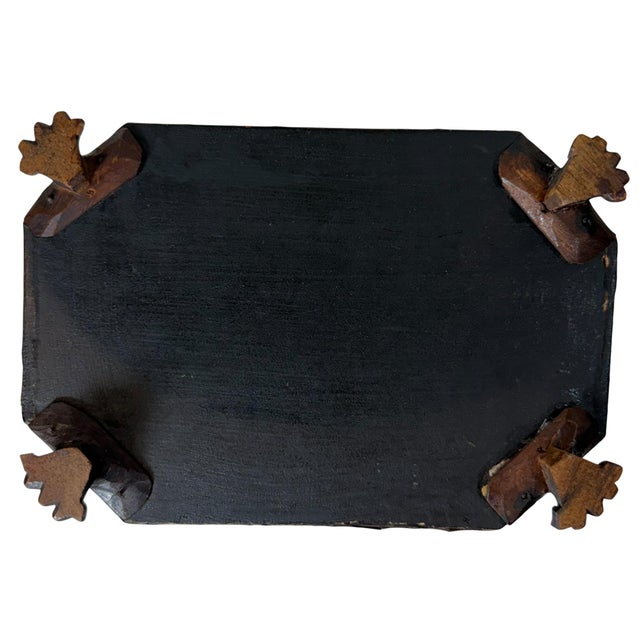 Early 19th Century Chinese Export Black Lacquer Tea Caddy For Sale - Image 10 of 10