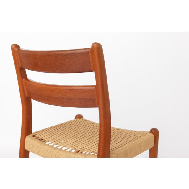 Brown Danish Teak Dining Chairs in Danish Cord by EMC Møbler, Denmark, 1970s, Set of 4 For Sale - Image 8 of 13