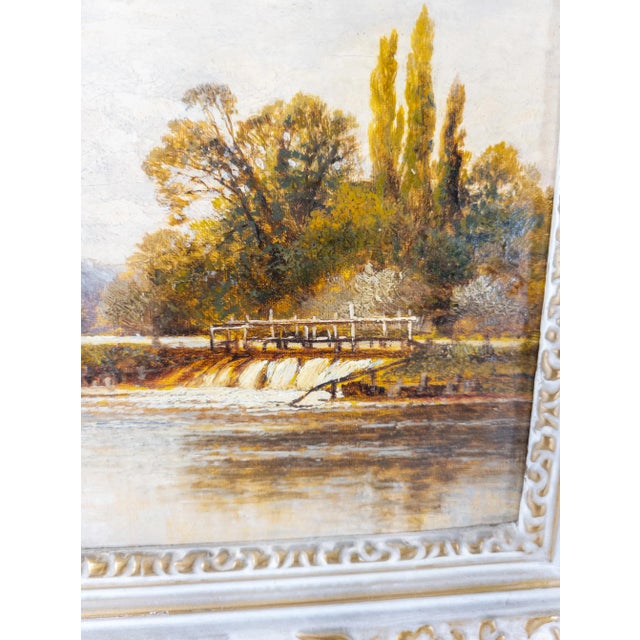 English Country Oil Painting on Canvas a.a. Glendening Sr For Sale - Image 11 of 13