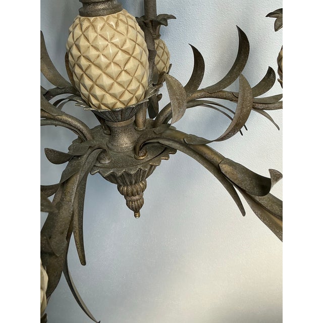 Vintage Boho Pineapple Chandelier For Sale - Image 11 of 12