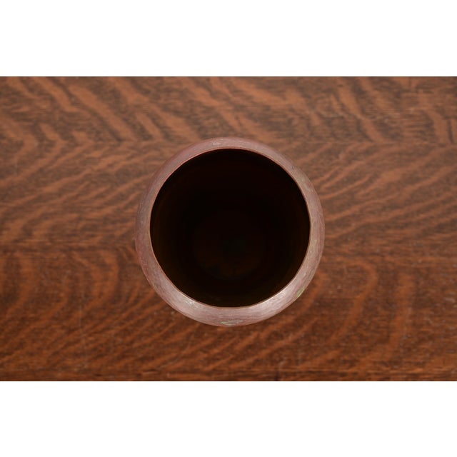Mid 20th Century Ramon Ramirez Arts & Crafts Hammered Copper Vase For Sale - Image 5 of 11