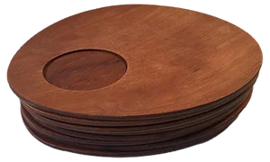 Danish Teak Tear Drop Breakfast Plates, 1960s, Set of 8