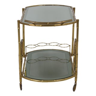 Brass and Glass Trolley, Italy, 1970s For Sale