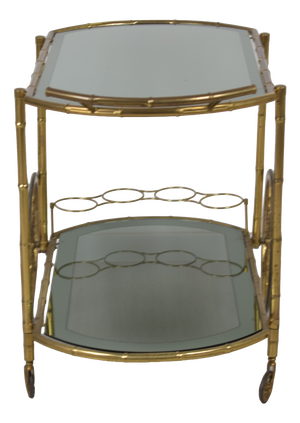 Brass and Glass Trolley, Italy, 1970s