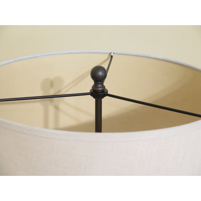 Restoration Hardware Bronze Finish Table Lamp W. Shade Chairish