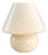 Large Murano Mushroom Table Lamp in Soft Yellow Swirl Glass, 1970s For Sale
