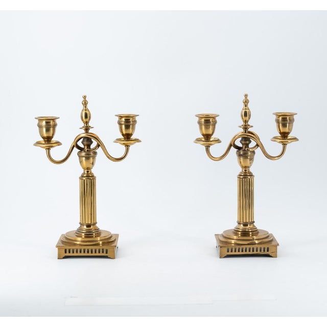 Antique Swedish Brass No. 23 Candlesticks from Skultuna Bruk, 1890s, Set of 2 For Sale - Image 13 of 14
