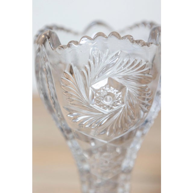 Early 20th Century American Brilliant Cut Glass Trumpet Vase, Late 19th–Early 20th Century For Sale - Image 5 of 5