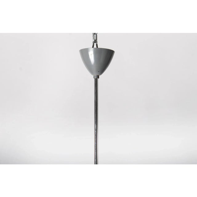 White Mid-Century Modern Opaline Ceiling Lamp by Josef Hurka for Napako, 1930s For Sale - Image 8 of 10