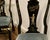 Black Painted and Lacquered Chinoiserie Dining Chairs, 1950s, Set of 4 For Sale - Image 8 of 9
