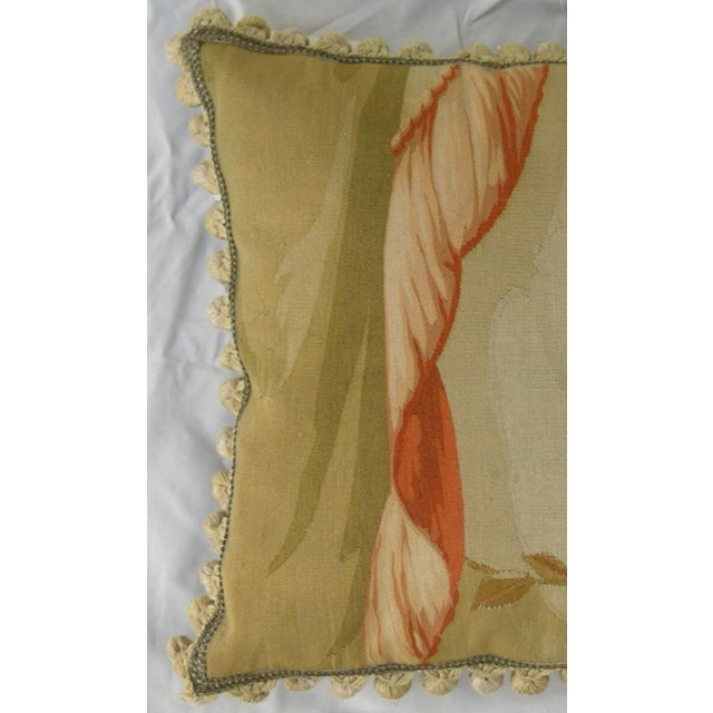 This elegant circa 1860 French Aubusson pillow features a beautifully composed trompe l’oeil design, characteristic of mid...