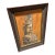 Vintage Orange Asian Painting in Wooden Frame For Sale