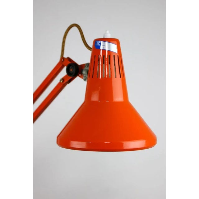 Orange Adjustable Achitect Table Lamp by Tep, 1970s For Sale - Image 4 of 12