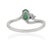 Not Yet Made - Made To Order Contemporary 925 Silver Oval 0.55 Ct Emerald & Diamond Split-Shank Wave Ring Size 8 For Sale - Image 5 of 13