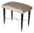 1950s Italian Piano Stool in Wood, Brass & Taupe Velvet For Sale
