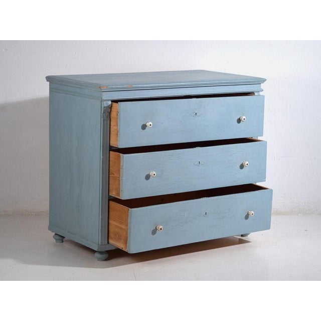 Antique Blue Chest of Drawers by Amaru For Sale - Image 4 of 12