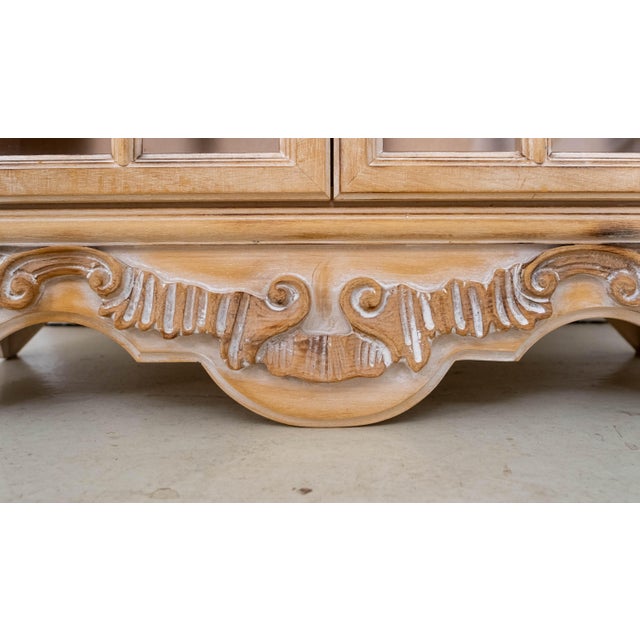 1970s Italian Style Carved 2 Door Hanging Wall Cabinet For Sale - Image 15 of 17