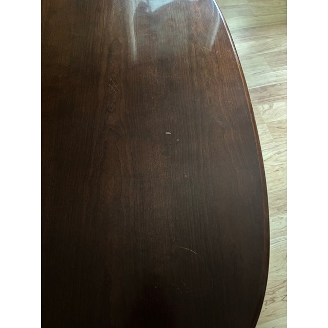 Wood 1980s Thomasville Vintage Queen Anne Collectors Cocktail Table For Sale - Image 7 of 7