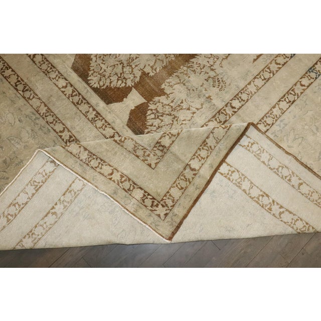 Plant Vase Antique Indian Larestan Rug - 10' x 15'7" For Sale - Image 4 of 9