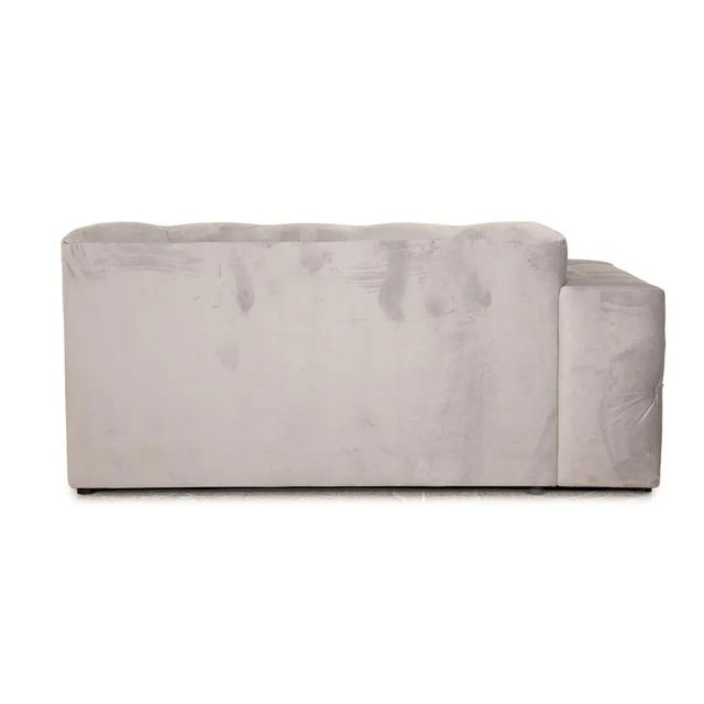 Textile Venus Grey Velvet Fabric Lounger from Iconx Studios For Sale - Image 7 of 9