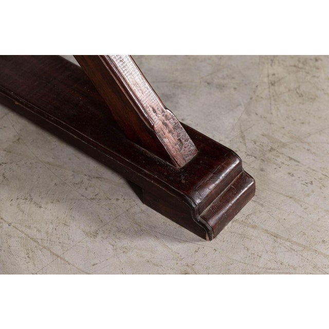 English Oak X-Framed Farmhouse Refectory Table, 1970s For Sale - Image 13 of 18