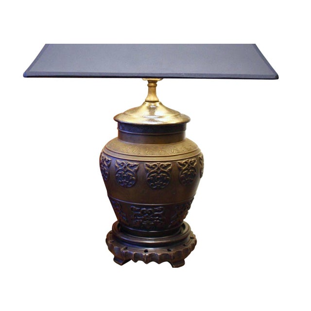 Chinese Antique Bronze Vessel Lamp For Sale - Image 10 of 10