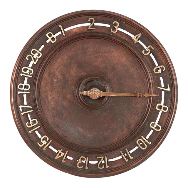 Antique Mechanical Iron Elevator Floor Indicator Dial For Sale