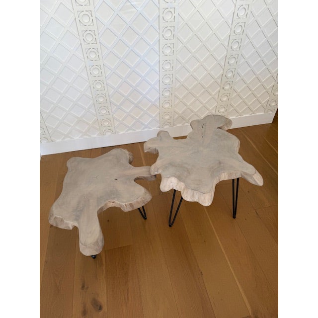 Transitional Essentials for Living Outdoor Furniture Drift Nesting Coffee Table, 2 Pieces, Attributed For Sale - Image 3 of 3