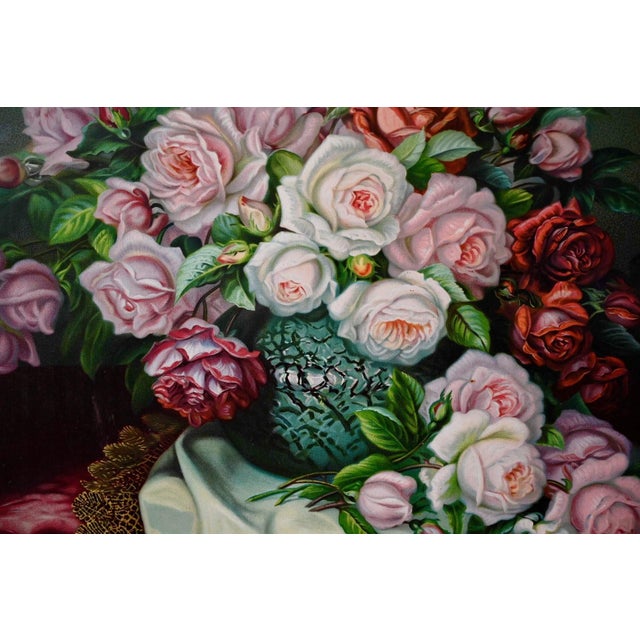 "In a grain of sand see a world, in every flower of the field Paradise" - William Blake Chromolithograph on canvas, framed...