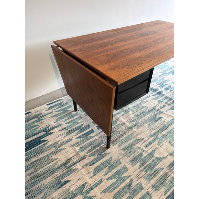 1960s Attributed Arne Vodder Danish Modern Rosewood “Coffin” Desk | Mid Century Modern | Made in Denmark For Sale - Image 17 of 18