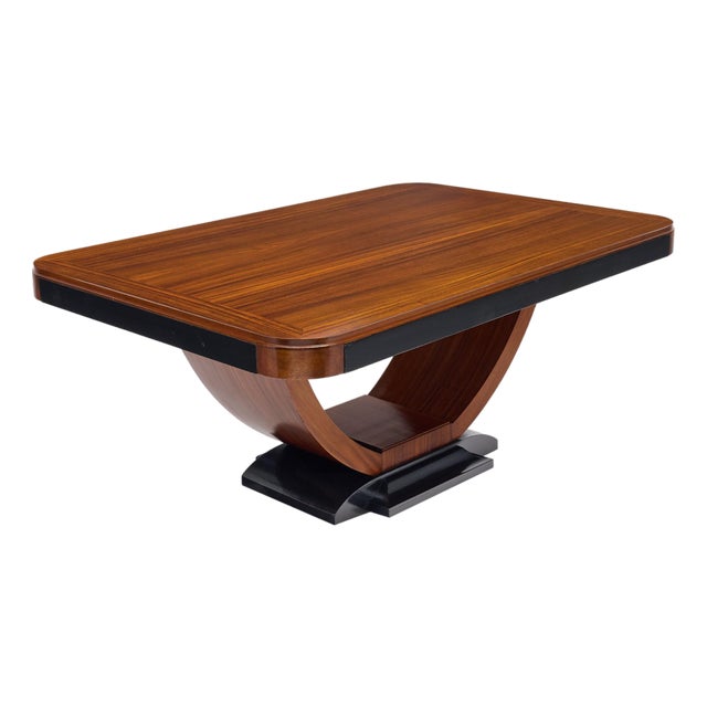 Art Deco Period, French Vintage Dining Table, Rosewood For Sale