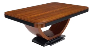 Art Deco Period, French Vintage Dining Table, Rosewood