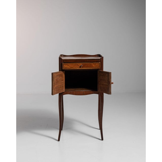 19th Century 19th Century France Rich Walnut Brown Carved Walnut Side Cabinet For Sale - Image 5 of 10