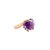 Contemporary Late 20th Century Amethyst Cabochon Heart Shape Ring, Size 3.75 For Sale - Image 3 of 5