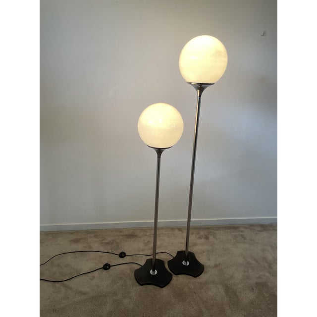 Glass Floor Lamps by Lamperti, 1970s, Set of 2 For Sale - Image 7 of 8
