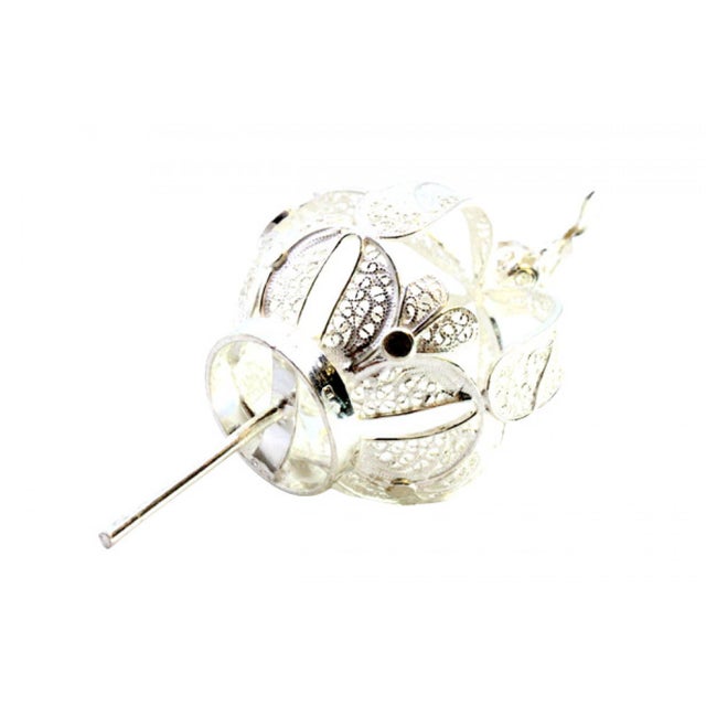 Marian Crown in Filigree Silver with Cross For Sale - Image 3 of 6