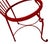 50s Mathieu Matégot Style Red Scroll Back Wrought Iron French Outdoor Patio Chair For Sale In Palm Springs - Image 6 of 7